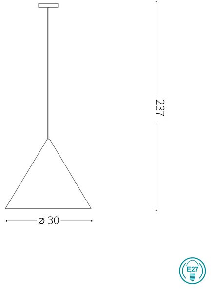 Φωτιστικό Κρεμαστό Ideal Lux A-Line 232720 Λευκό