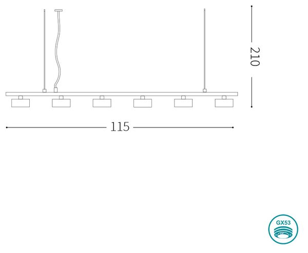 Φωτιστικό Κρεμαστό Ράγα Ideal Lux Minor 235486