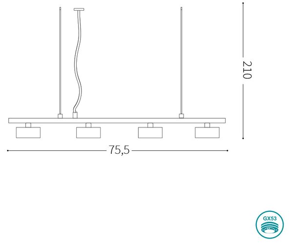 Φωτιστικό Κρεμαστό Ράγα Ideal Lux Minor 235455