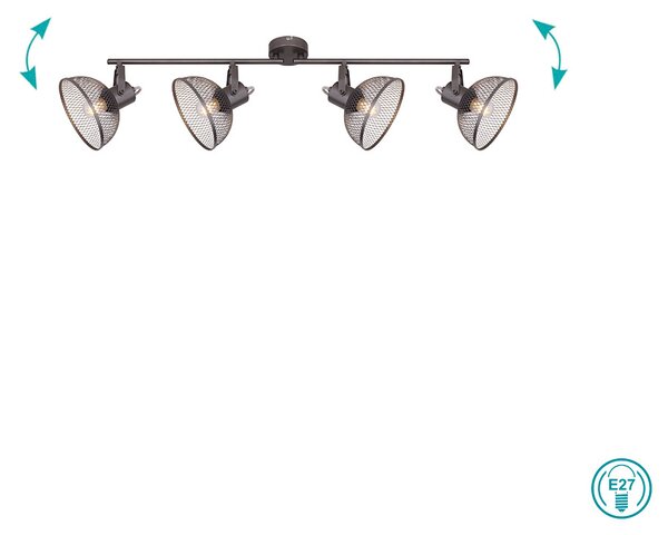 Φωτιστικό Οροφής Globo Lighting Moniga 54325-4 Γκρι