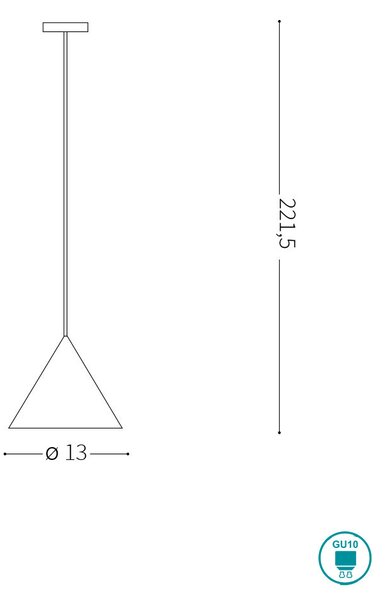 Φωτιστικό Κρεμαστό Ideal Lux A-Line 232690 Λευκό