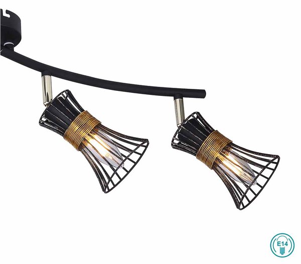 Φωτιστικό Οροφής Globo Lighting Purra 54814-4 Μαύρο