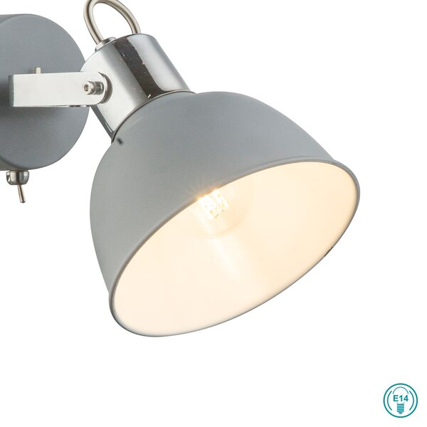 Απλίκα Globo Lighting Gerda 54640-1 Γκρι