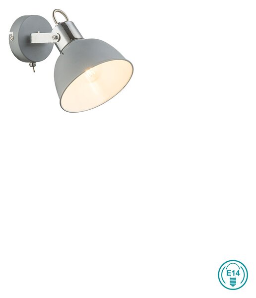 Απλίκα Globo Lighting Gerda 54640-1 Γκρι