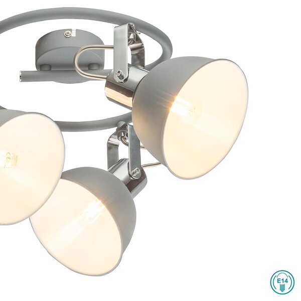 Φωτιστικό Οροφής Globo Lighting Gerda 54640-3 Γκρι