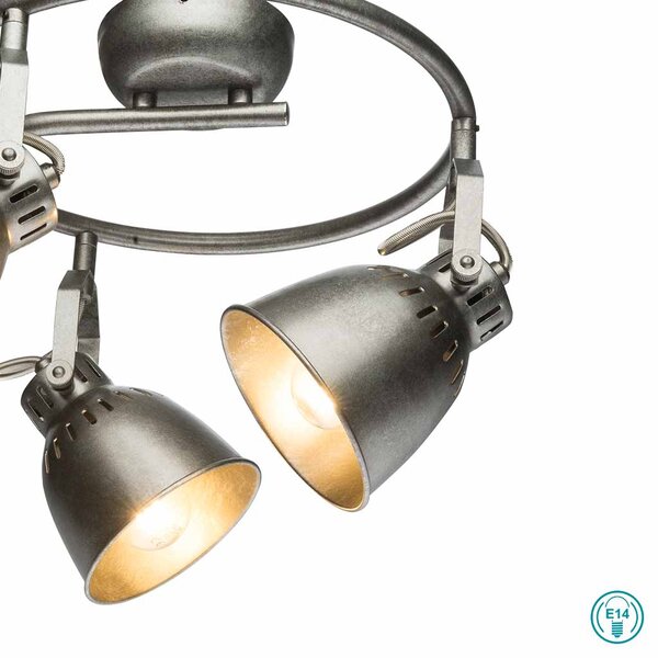 Φωτιστικό Οροφής Globo Lighting Hernan 54651-3 Νίκελ Αντικέ