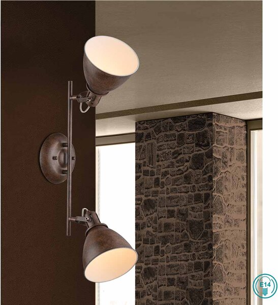 Απλίκα Globo Lighting Giorgio 54647-2 Σκουριά