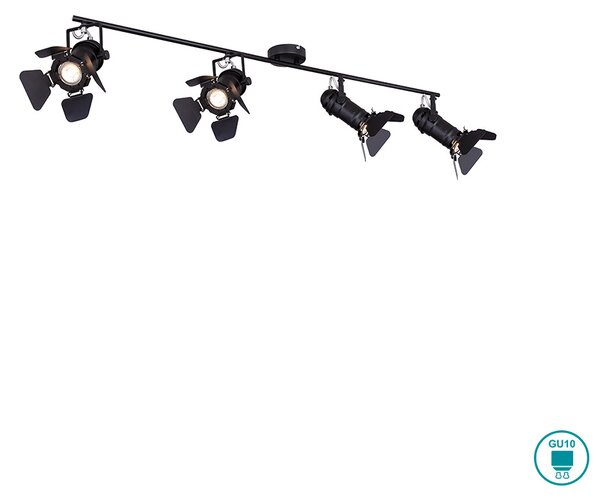 Φωτιστικό Οροφής Globo Lighting Egon 54650-4B Μαύρο