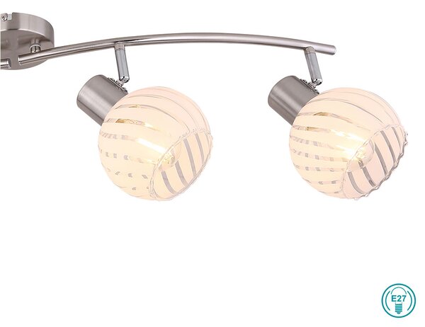 Φωτιστικό Οροφής Globo Lighting Willy 54025-4 Νίκελ Ματ