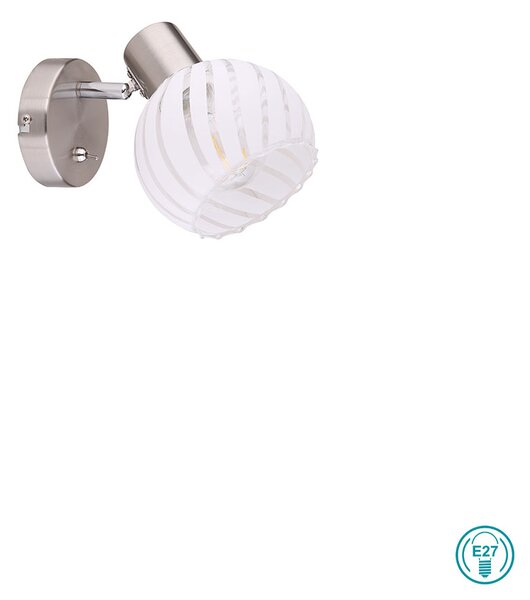 Απλίκα Globo Lighting Willy 54025-1 Νίκελ Ματ