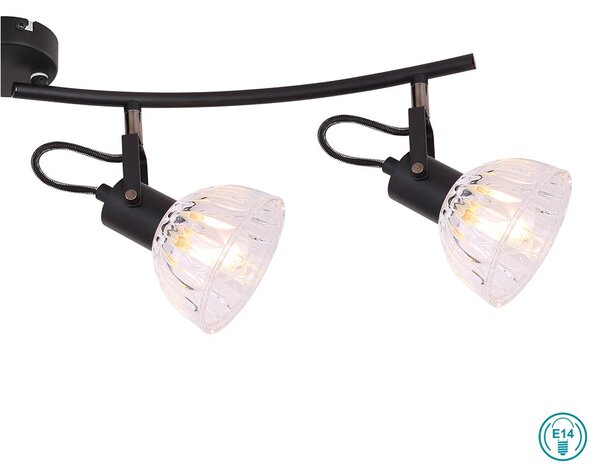 Φωτιστικό Οροφής Globo Lighting Vernole 54304-4 Μαύρο