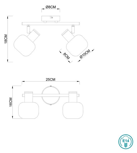 Φωτιστικό Οροφής Globo Lighting Pallo 54303-2