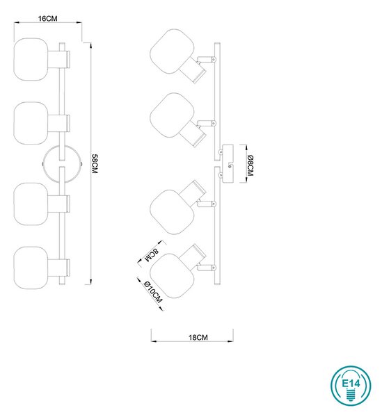 Φωτιστικό Οροφής Globo Lighting Pallo 54303-4