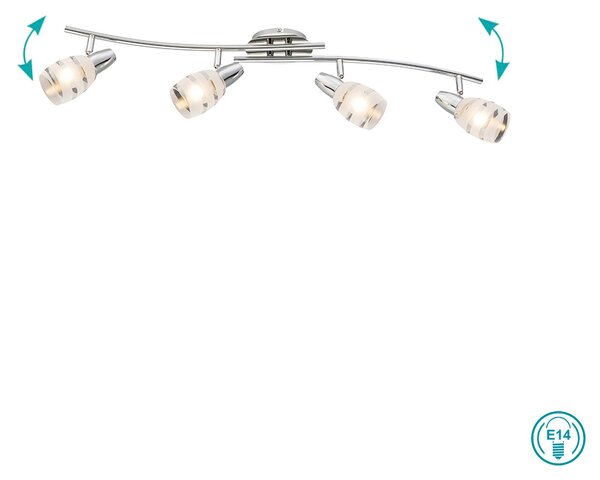 Φωτιστικό Οροφής Globo Lighting Roy 54985-4 Χρώμιο