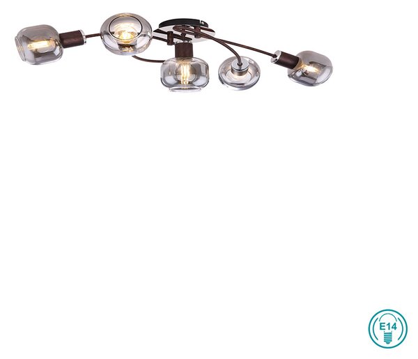 Φωτιστικό Οροφής Globo Lighting Pallo 54303-5 Αντικέ