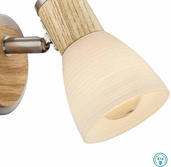 Απλίκα Globo Lighting Gylfi 54352-1 Νίκελ Ματ