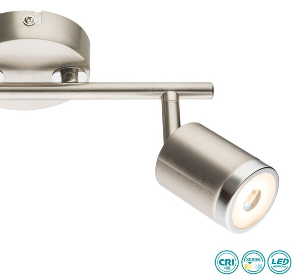 Φωτιστικό Οροφής Globo Lighting Comore 56958-2 Νίκελ Ματ