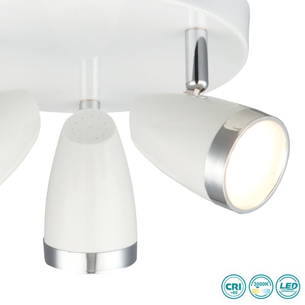 Φωτιστικό Οροφής Globo Lighting Minou 56109-3 Λευκό