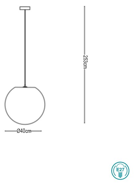 Φωτιστικό Κρεμαστό Ideal Lux Carta 226033 D40