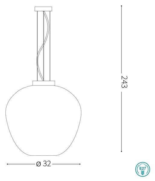 Φωτιστικό Κρεμαστό Ideal Lux Blossom 241517 Φιμέ