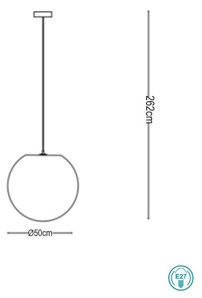 Φωτιστικό Κρεμαστό Ideal Lux Carta 226040 D50