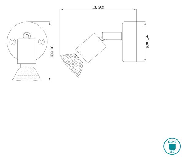 Απλίκα Globo Lighting Olana 57381-1L Λευκό