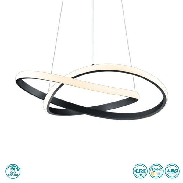 Φωτιστικό Κρεμαστό RL Lighting Course R32051132 Μαύρο Ματ (3000K)