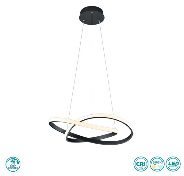 Φωτιστικό Κρεμαστό RL Lighting Course R32051132 Μαύρο Ματ (3000K)