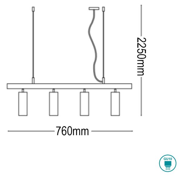 Κρεμαστό Φωτιστικό Ideal Lux Dynamite 231372 Λευκό