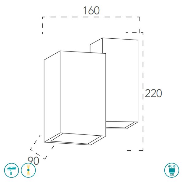 Απλίκα Intec Foster-AP4 8031414867509 Γύψινη