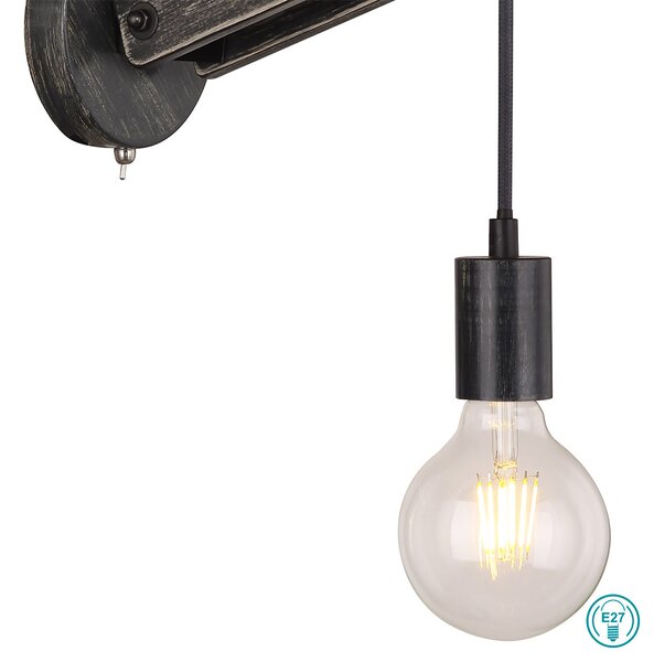 Απλίκα Globo Lighting Visso 15654W Μαύρο