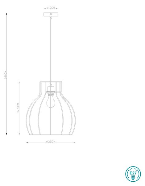 Κρεμαστό Φωτιστικό Globo Lighting Mina 15326 Μαύρο