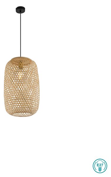 Κρεμαστό Φωτιστικό Globo Lighting Mirena 15367H2 Bamboo Καφέ