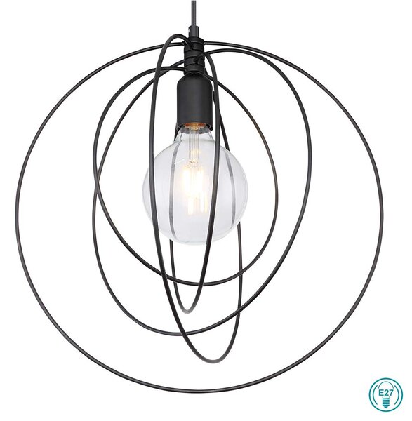 Κρεμαστό Φωτιστικό Globo Lighting Sarini 54003H1 Μαύρο