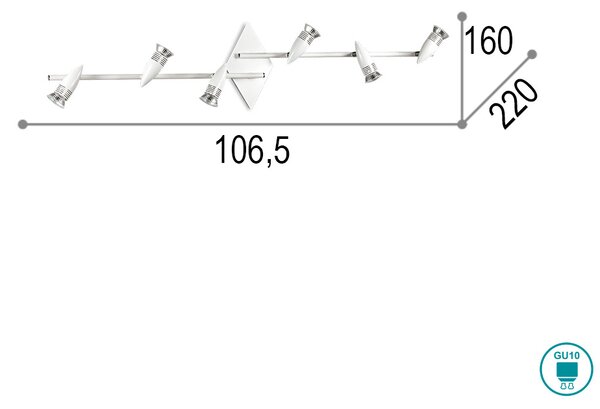 Φωτιστικό Σποτ Ideal Lux Alfa 122748 Λευκό