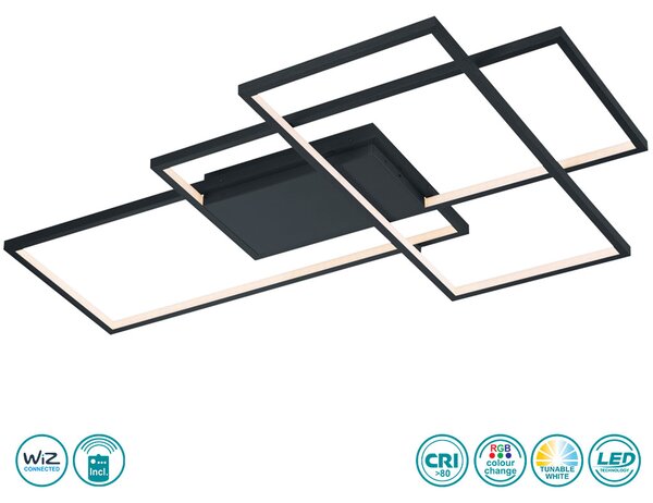 Φωτιστικό Οροφής Trio Lighting Thiago 652690342 Ανθρακί Smart