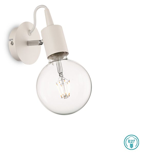 Απλίκα Ideal Lux Edison 138374 Λευκή