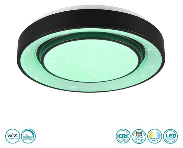 Φωτιστικό Οροφής RL Lighting Mona R65041032 Μαύρο Ματ Smart