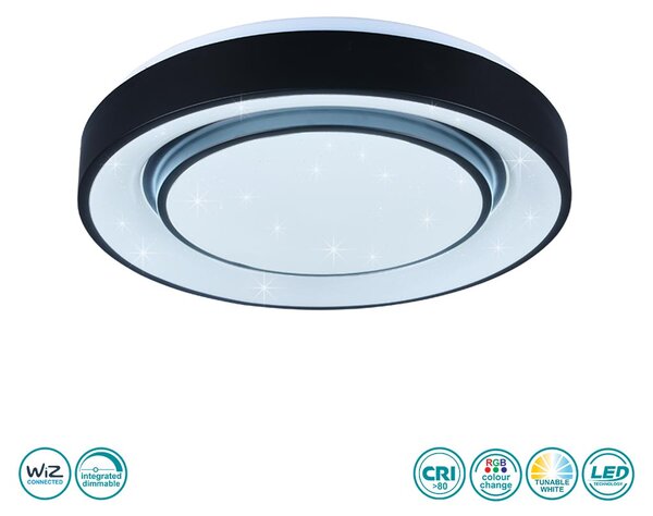 Φωτιστικό Οροφής RL Lighting Mona R65041032 Μαύρο Ματ Smart