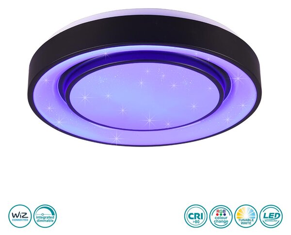 Φωτιστικό Οροφής RL Lighting Mona R65041032 Μαύρο Ματ Smart