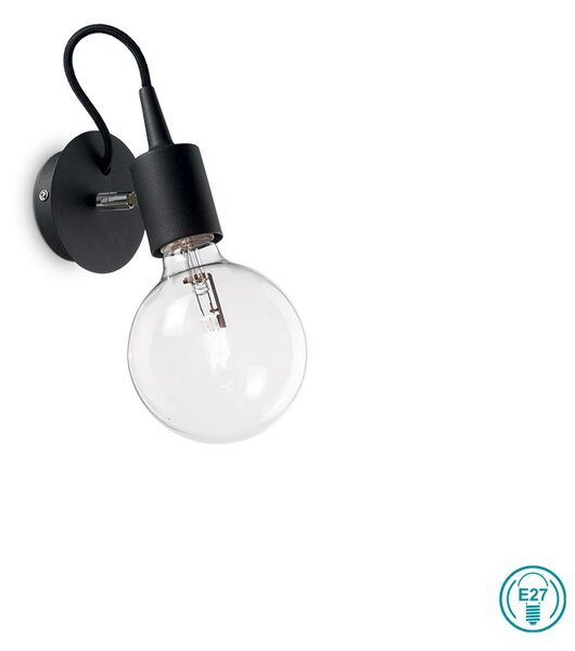 Απλίκα Ideal Lux Edison 148908 Μαύρη