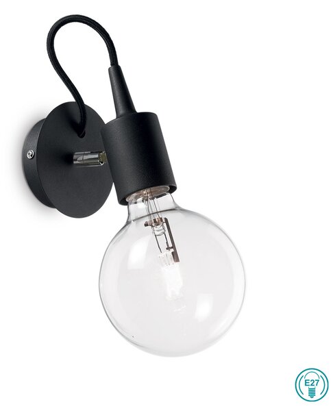 Απλίκα Ideal Lux Edison 148908 Μαύρη