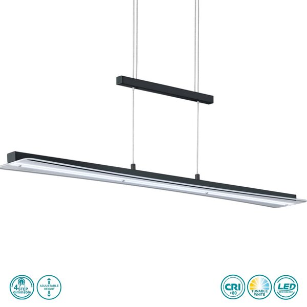 Φωτιστικό Κρεμαστό Ράγα RL Lighting Smash R32421132 Μαύρο Ματ