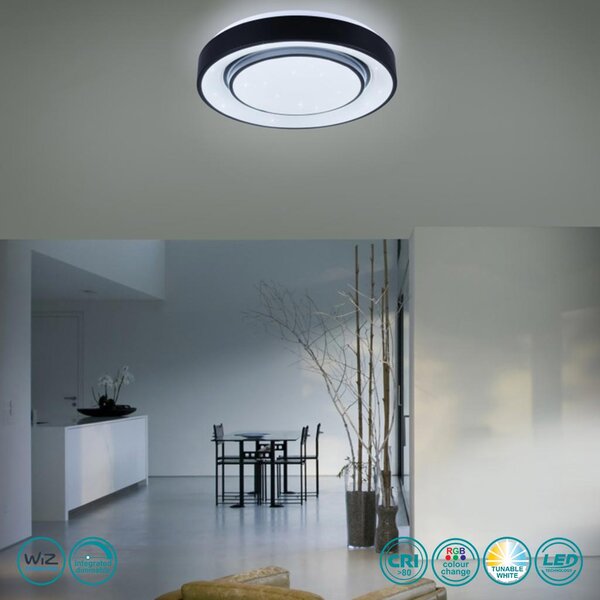 Φωτιστικό Οροφής RL Lighting Mona R65041032 Μαύρο Ματ Smart