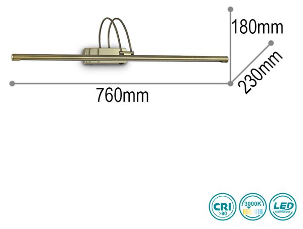 Απλίκα Μπάνιου Ideal Lux Bow 121147 Αντικέ