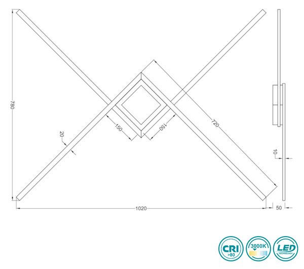 Φωτιστικό Οροφής Trio Lighting Oxford 674410342 Ανθρακί