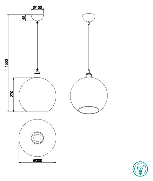 Φωτιστικό Κρεμαστό RL Lighting Dino R30771004 Μελί