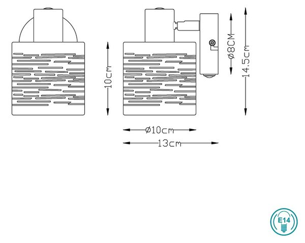 Απλίκα Globo Lighting Tunno 15342-1 Μαύρο