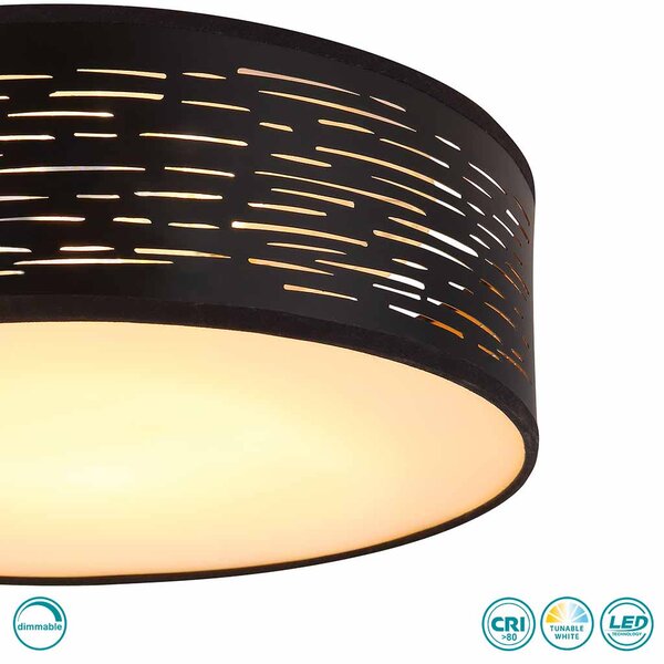 Φωτιστικό Οροφής Globo Lighting Tunno 15342D1 Μαύρο