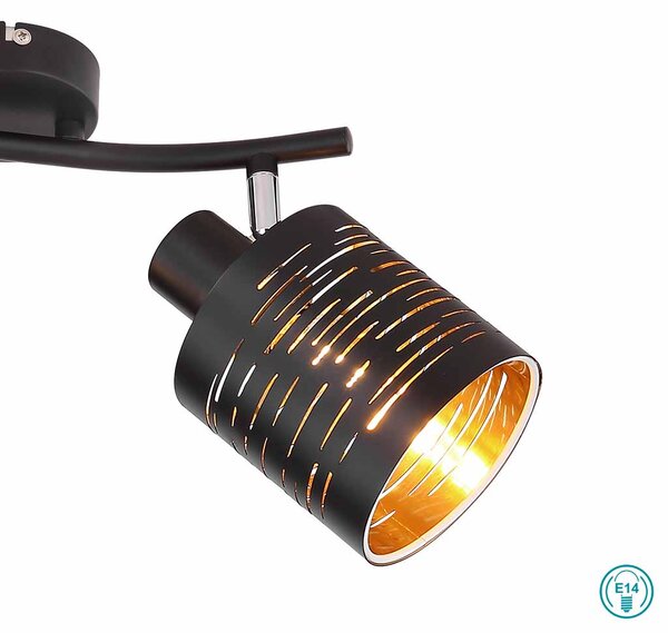 Φωτιστικό Οροφής Globo Lighting Tunno 15342-2 Μαύρο